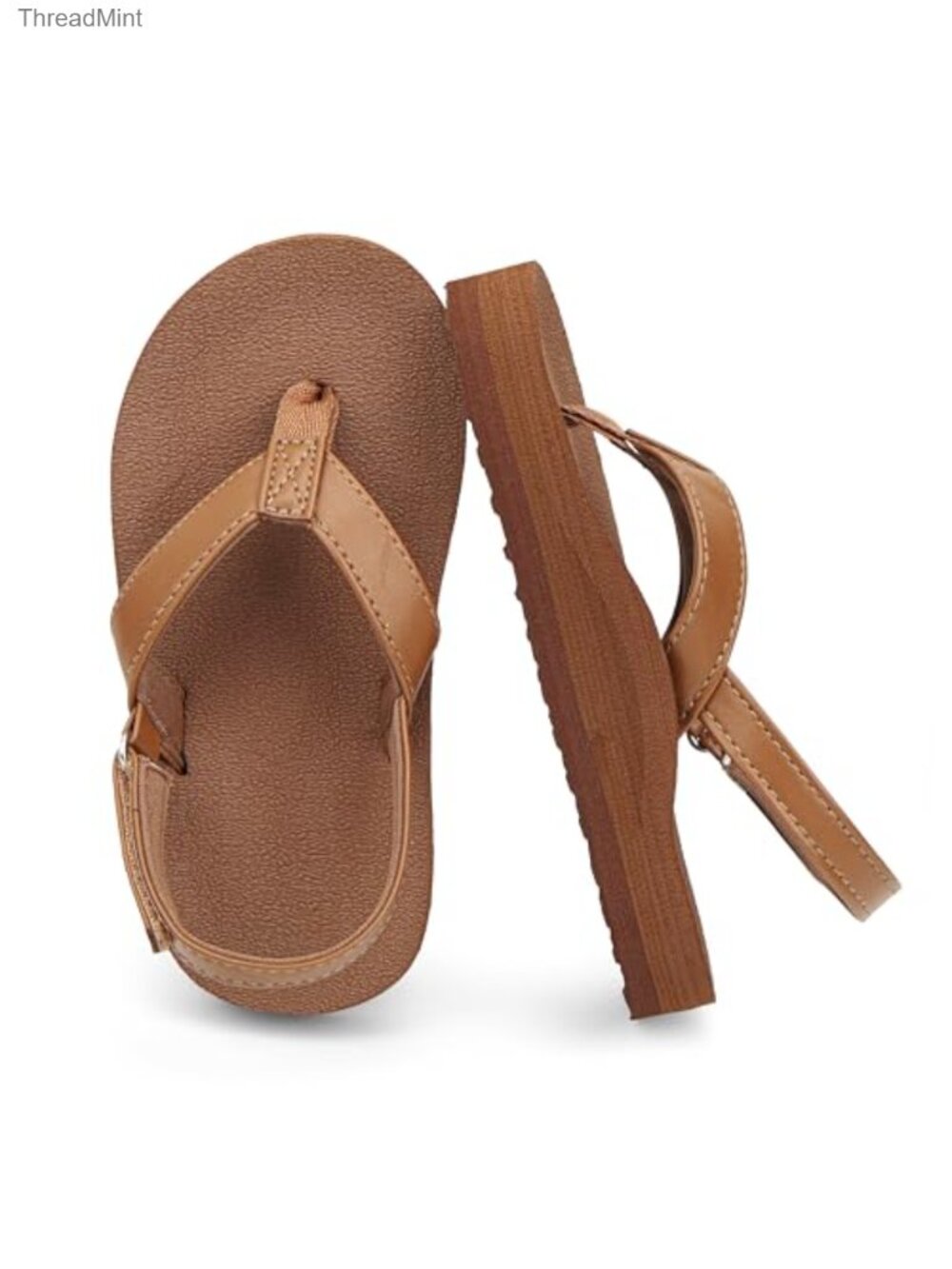 Toddler Kids Flip Flop Sandals with Cushion EVA Footbed and Backstrap
